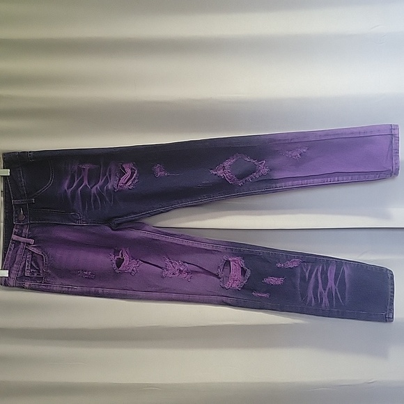 Denim - Purple Distressed Women Jeans